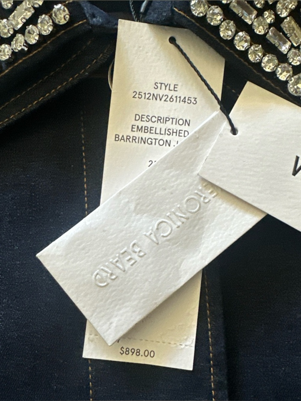 Veronica Beard Denim Jacket Barrington - NWT $898 Size 8 - Picture 2 of 16